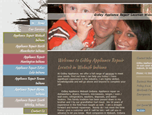 Tablet Screenshot of gidleyappliancerepair.com